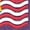 HEATHER PURPLE, variant on - American Flag - Girl's Fitted Short Sleeve Tee