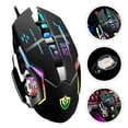 thumbnail image 1 of OULII 1pc Upgraded Gaming Mouse Metal Luminous Wired Mouse With Dpi Macro Functions For Office And Gaming Use Black, 1 of 8