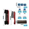 thumbnail image 4 of jinwen Brosse de Table de Billard 2 Manches en Tissu à Enfiler 12 Pointes Rouge, 4 of 9