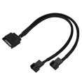 thumbnail image 2 of Cooling Fan Converter Cable, 22AWG Fan Adapter Cable Stable Durable 15Pin To 2x4Pin  For Office For Home, 2 of 8