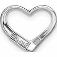 thumbnail image 4 of 10K White Gold Floating Heart Charm Made In United States 10k7119w, 4 of 5