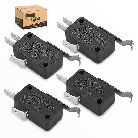 10L0L 4 Pack Golf Cart Micro Switch 2 & 3 Prong for Club Car DS Precedent 1014807,1014240, 1014805