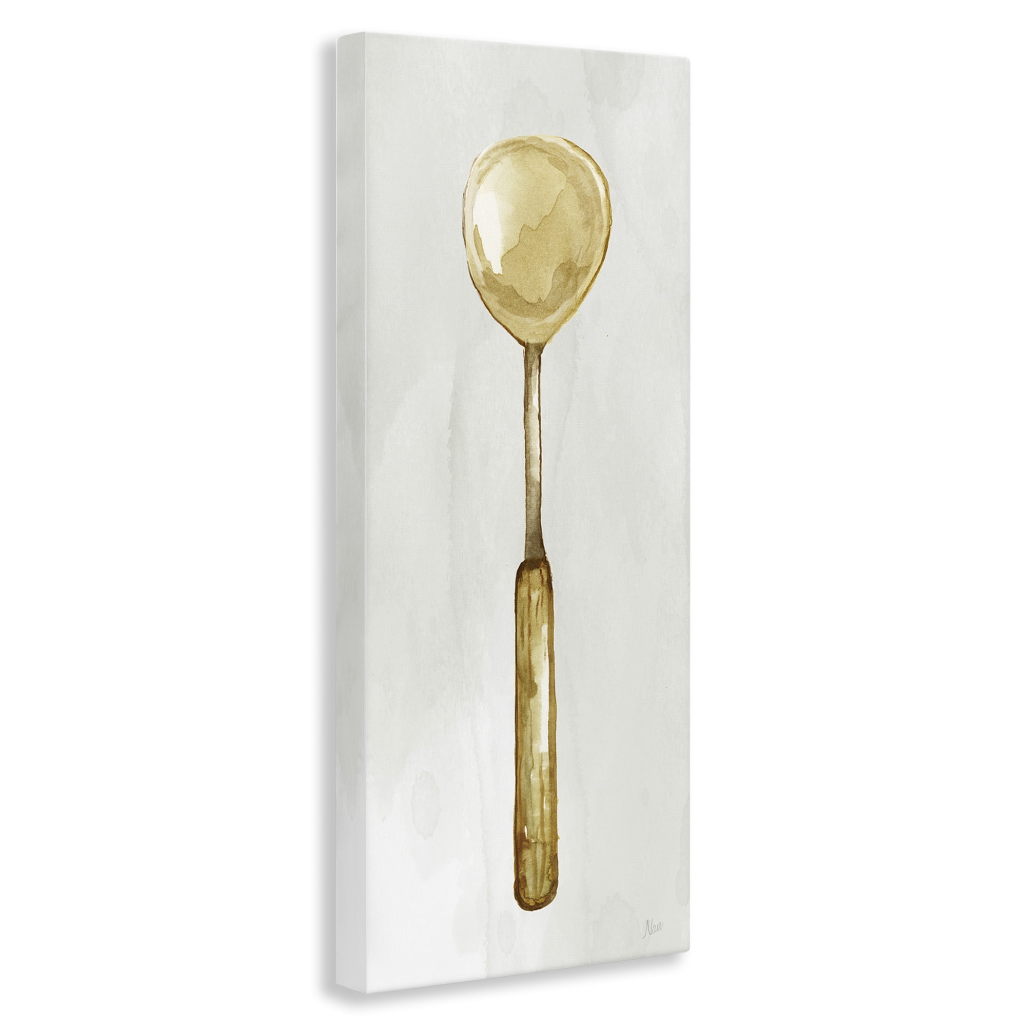 Stupell Industries Rustic Kitchen Utensil Food & Beverage Painting Wrapped Canvas Art Print Wall Art, 13 x 30