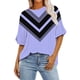 thumbnail image 2 of Fiudx Tops para Mujer Blusa Holgada con Estampado de Manga Corta Informal a La Moda para Mujer, 2 of 5