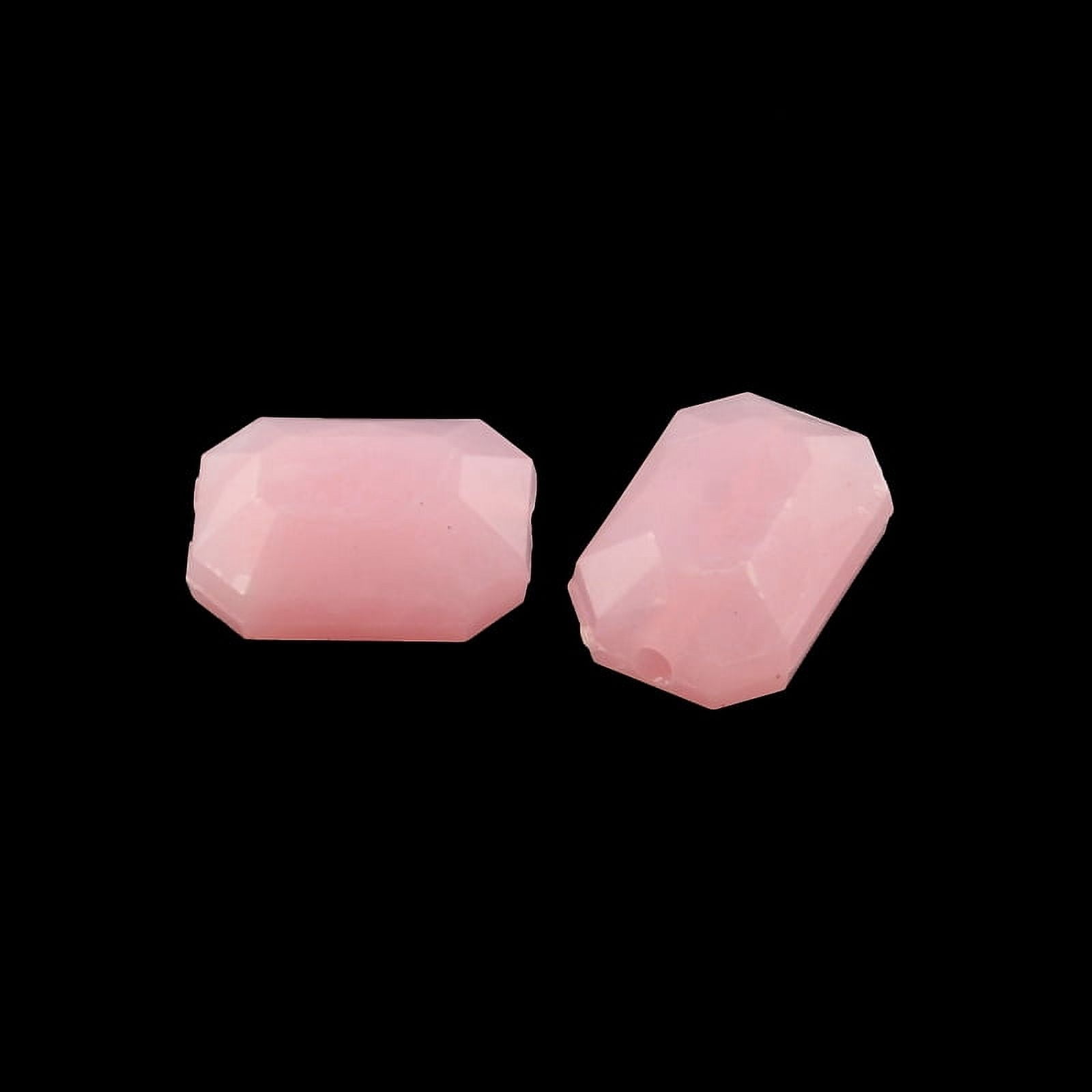 500g Acrylic Beads Mixed Shapes Pink 5.5~28x6~20x3~11mm Hole: 1~5mm