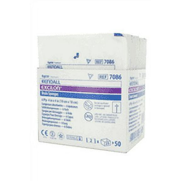 Kendall Excilon I.V. Drain Split Dressing, 6-Ply, 4 X 4 Inch, # 7086 - Box of 50