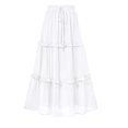 thumbnail image 2 of Gifts Dianli A Line Skirt Midi Skirts Women's Pleated A Line Long Skirt Elastic Waist Solid Color Pull On Oversized Pleated Design Breathable Casual Work To Weekend Skirt, 2 of 3