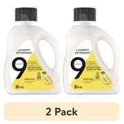 (2 pack) 9 Elements Vinegar Powered Liquid Laundry Detergent, Citrus Scent, 65 fl oz, 35 Loads