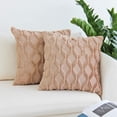 thumbnail image 4 of 18"x18" Tufted Diamond Plush Throw Pillow | 12 Colors – Soft Faux Fur Texture | Modern Geometric Accent | Insert Included, 4 of 24