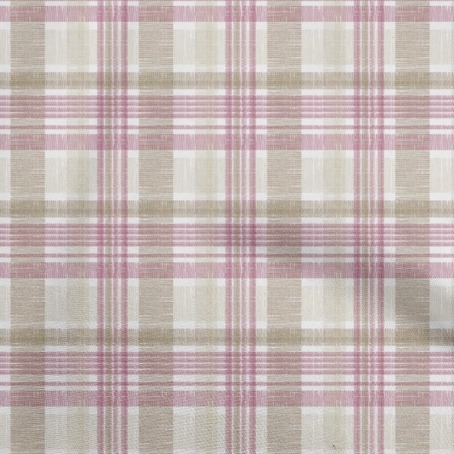 oneOone Polyester Spandex Brown Fabric Check Sewing Craft Projects Fabric Prints By Yard 56 Inch Wide