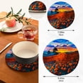 thumbnail image 3 of GZHJMY 2PCS Beautiful Poppy Flowers Floral Field Sunset Trivets Pot Holders Set and Placemats Set, Table Mats for Cooking and Baking, Cotton Braided Hot Pads, 7.09"+9.45", 3 of 7