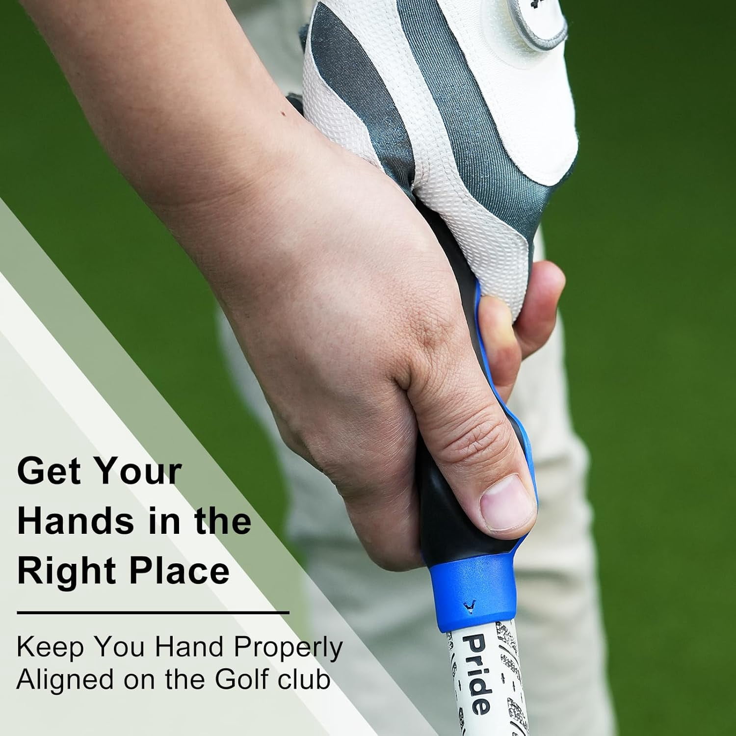 Golf Grip Trainer for Right Hand, Correct Grip Posture, Improve Swing Accuracy, Practical Golf Training Gear（Black，2Pcs）