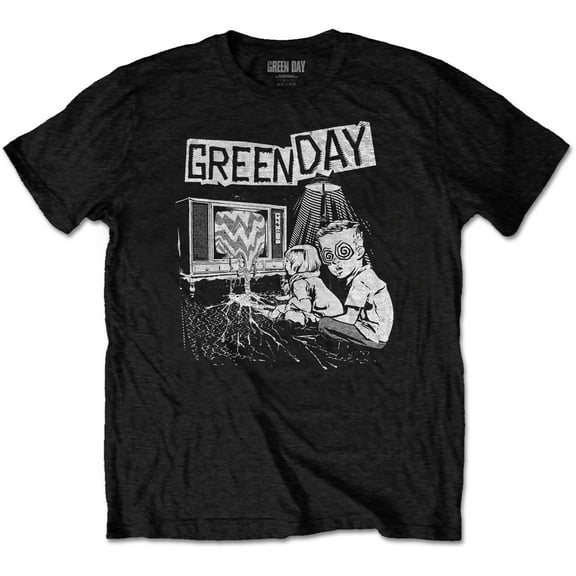 Green Day Unisex T-Shirt TV Wasteland (Small)