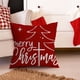 thumbnail image 2 of Yhmxh Fundas de cojín decorativas Funda de almohada navideña con estampado de árbol de Navidad rojo y copo de nieve Funda de almohada para sofá, decoración navideña Funda de cojín Fundas de almohada, 2 of 5