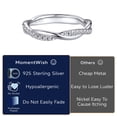 thumbnail image 5 of MomentWish Eternity Engagement Ring,Lab Created Moissanite Wedding Bands for Women,S925 Sterling Silver Ring Jewelry Gift-Size 8.5, 5 of 9