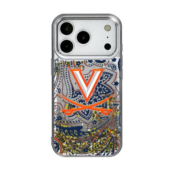 Virginia Cavaliers iPhone Glitter Paisley Design Case