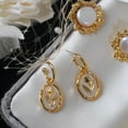 thumbnail image 4 of Qingyeji Tulip Drop Earrings for Women, 18K Gold Plated Pearl Earring for Gift, Birthday Gift, 4 of 5