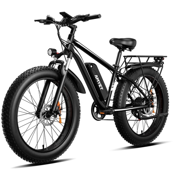 AMYET EB26 1000W Peak 1500W Electric Bike for Adults, 48V 15Ah, 26" Fat Tire Ebike, E-Mountain Bicycle, UL2849