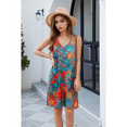 thumbnail image 2 of Vestido de Verano Sin Mangas con Escote en V y Flores de Hojas L, 2 of 8
