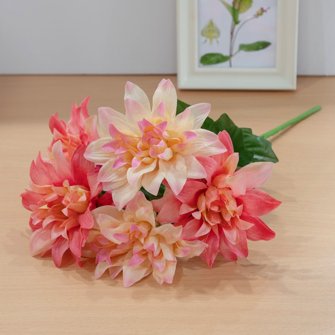 13" Artificial Silk Pink Dahlia Spring Pick, for Indoor Use, by Mainstays