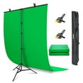 thumbnail image 2 of EMART Fond d'Écran Vert avec Support, 5x7 ft Écran Vert Pliable avec Kit de Support en T Portable, Support Réglable 5x8.5 ft pour Streaming, Gaming, Zoom, 2 of 15