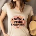 thumbnail image 4 of Unisex Nurse Life T-Shirt, Cute Coffee and Scrubs Casual Top, Maroon, Size 3XL, 4 of 6