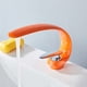 thumbnail image 1 of Grifos para lavabo, grifo monomando para lavabo de latón para baño, grifo monomando para lavabo con grúa de tocador de un solo orificio, grifo para fregadero artístico, color naranja, 1 of 5