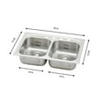 thumbnail image 3 of Elkay HDDB332294 Stainless Steel 33 Inch Double Bowl Sink, 3 of 4