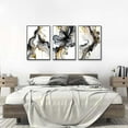 thumbnail image 4 of FCCUYE Black and Gold Wall Art, Abstract Canvas Framed Wall Art Marble Pictures Wall Decor Prints Paintings Set of 3 for Living Room Bedroom Office Bathroom 12x16in, 4 of 6