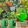thumbnail image 4 of Paquete de 2 bolsas de cultivo de patatas Bolsa de plantación de jardín con ventana Contenedores de cultivo de patatas de fieltro con asas para verduras Tomate Zanahoria Cebolla Frutas, 4 of 4