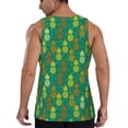 thumbnail image 3 of Easygdp Pineapples1 Men's Tank Top, Sleeveless Muscle T Shirts, Breathable, Quick-Dry, Loose for Gym, Running, Fitness - X-Large, 3 of 9