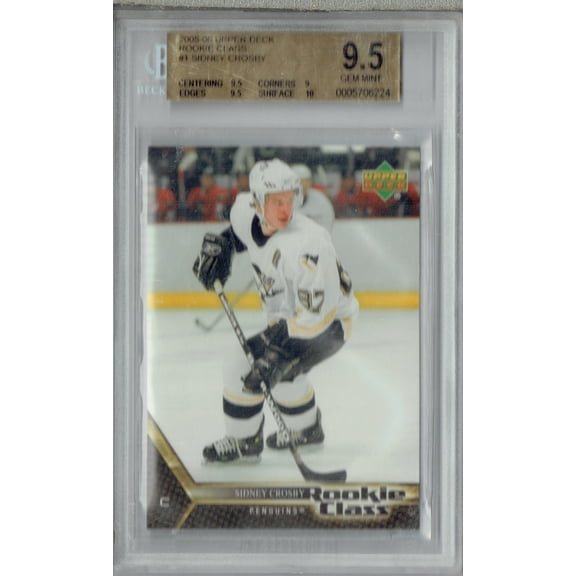 BGS 9.5 Sidney Crosby 2005-06 Upper Deck #1 Rookie Class Rookie Card Pittsburgh Penguins