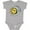 AC-Heather Grey, variant on Summer Solstice Sun and Moon Boys or Girls Baby Bodysuit
