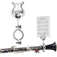 thumbnail image 1 of Miangastore Clarinet Music Holder Clarinet Music Sheet Clip Iron Oboe Lyre Instruments Accessory, 1 of 8