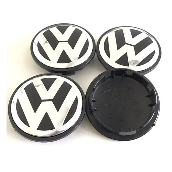 Queilt 4 Pieces Volkswagen Beetle Golf Polo Hubcap Wheel Center Caps 3B7601171