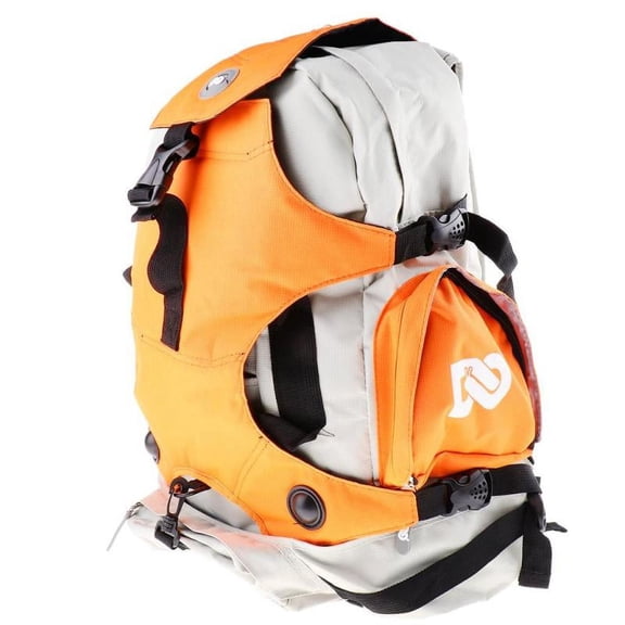 Large Capacity Roller Skates Backpack Padded Shoulder Strap Pack Orange