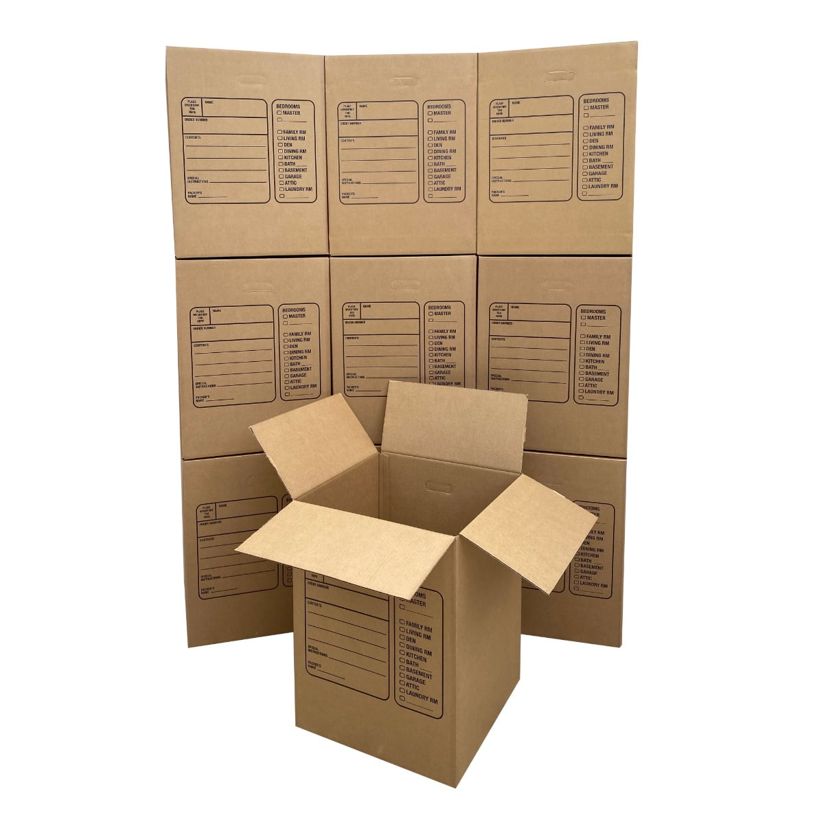 Uboxes Corrugated Moving Boxes With Handles 10 Premium Large 18 Quot X 18 Quot X 24 Quot Walmart Com Walmart Com