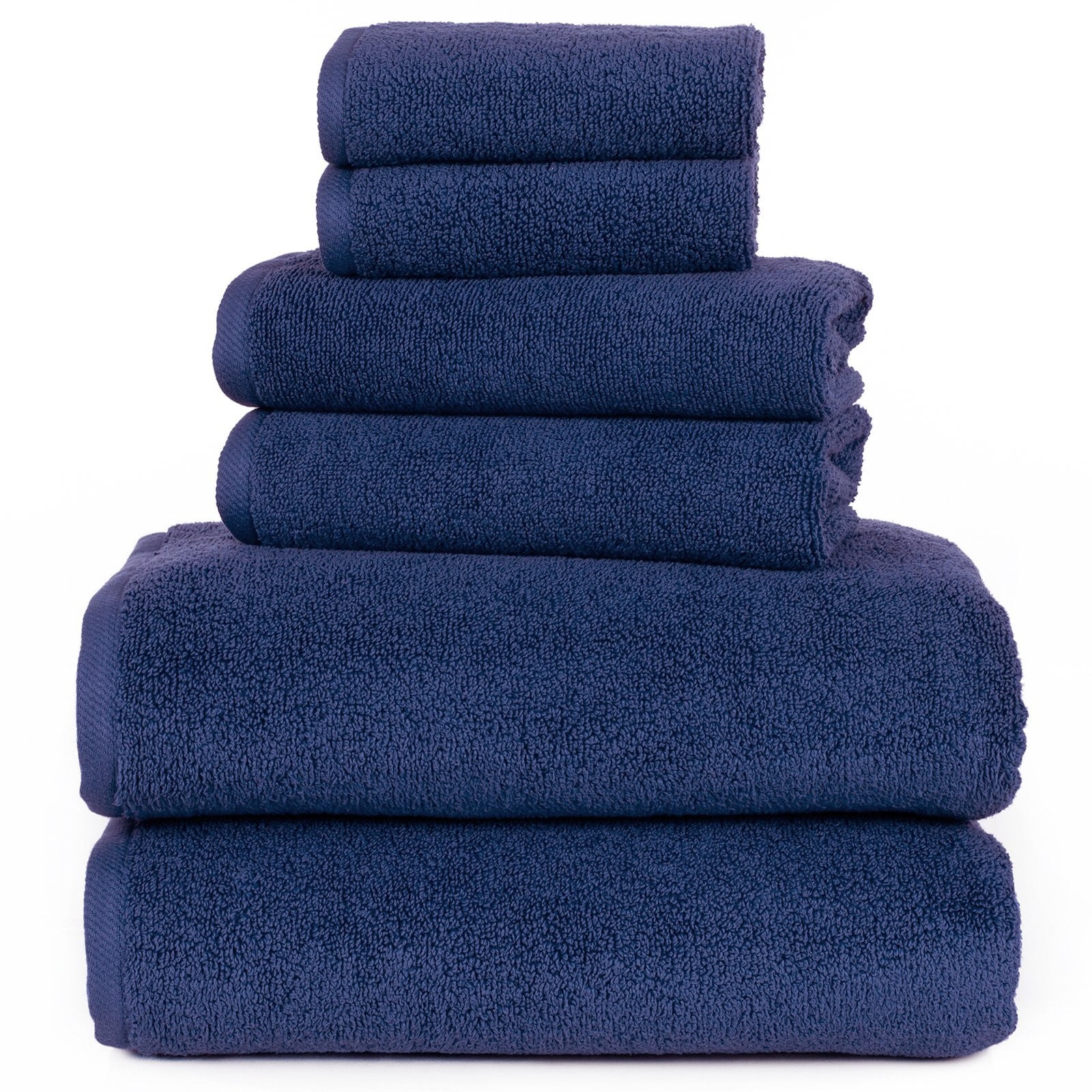 Lavish Home Ribbed 100/% Egyptian Cotton 10 Piece Towel Set