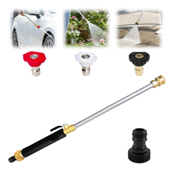 Power Washer for Garden Hose with 3 high-pressure nozzles, 2026 New Pressure Washer, Turn Any Hose Into a High Pressure Water Jet for Patio Garden Outdoor Cleaning