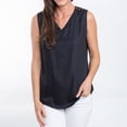 thumbnail image 2 of Elsie & Zoey Casey Jet Medium V-Neck Sleeveless Tank Top Blouse for Women, 2 of 6