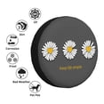 thumbnail image 4 of Balery Keep Life Simple Daisy Flower Cubiertas para Neumáticos - Protector Resistente para Neumáticos de Camioneta, SUV, Remolque, Camper y RV-17 inch, 4 of 6