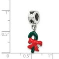 thumbnail image 2 of FB Jewels Sterling Silver Reflections Green Enameled Candycane Dangle Bead, 2 of 2