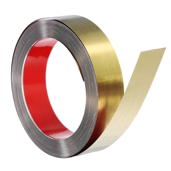 Wall Molding Trim, 32.8 ft x 2 Inch Peel and Stick Strip, Brushed Gold