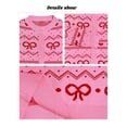 thumbnail image 5 of Women'S Valentine'S Day Love Heart Cardigan Cute Soft Open Front Knit Sweater Rose Red S, 5 of 10