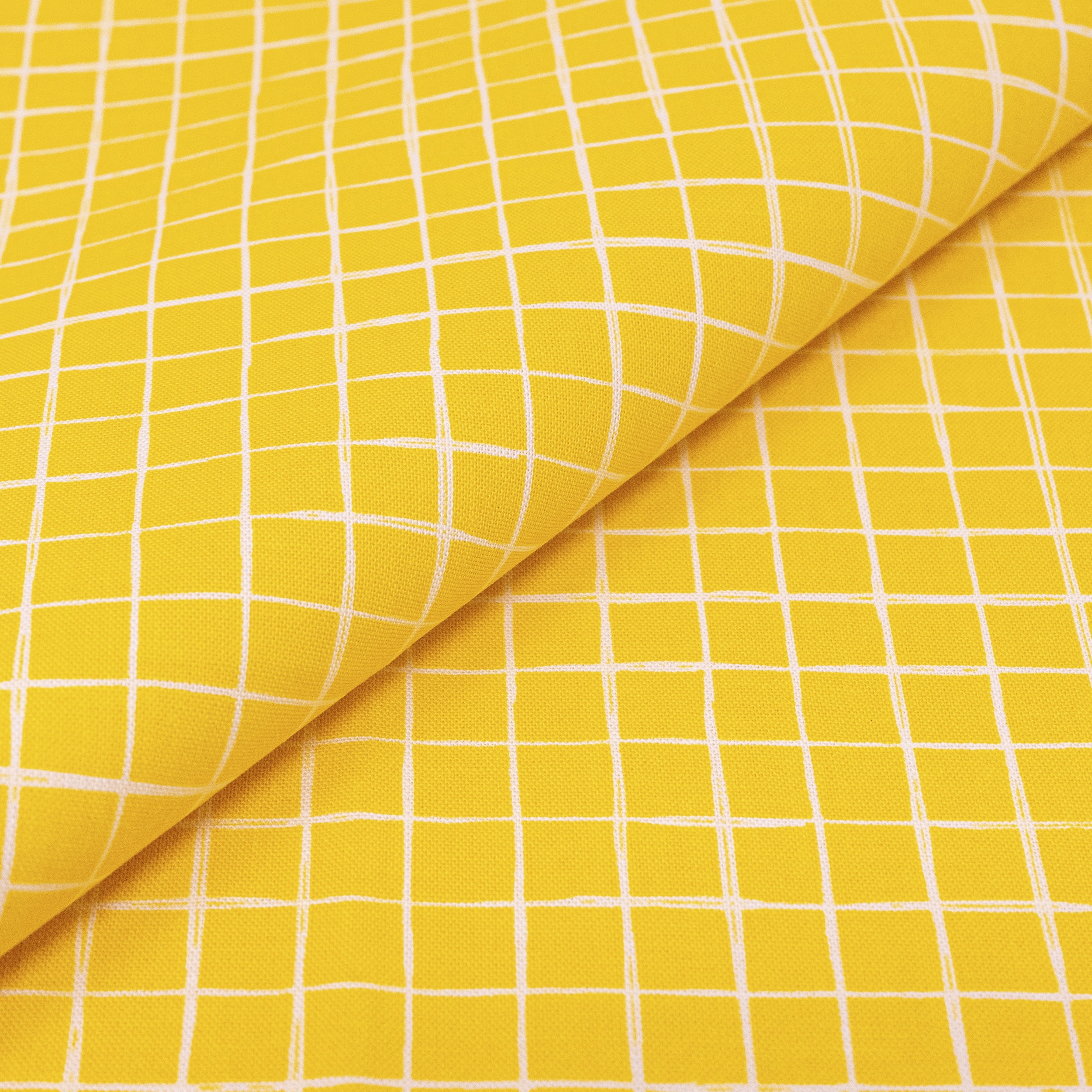 Singer Print Fabric, 100% Premium Cotton, Sewing Quilting, 44 inch, Yellow Gingham 3 Yard Cut