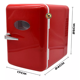 thumbnail image 5 of Mini Refrigerador Virtual Zone Nevera Frigobar Portatil Rojo, 5 of 6