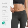 thumbnail image 5 of Fishers Finery Women's Bootleg Yoga Pant; Back Pockets; Cotton & Modal Blend (Heather Gray, M), 5 of 6