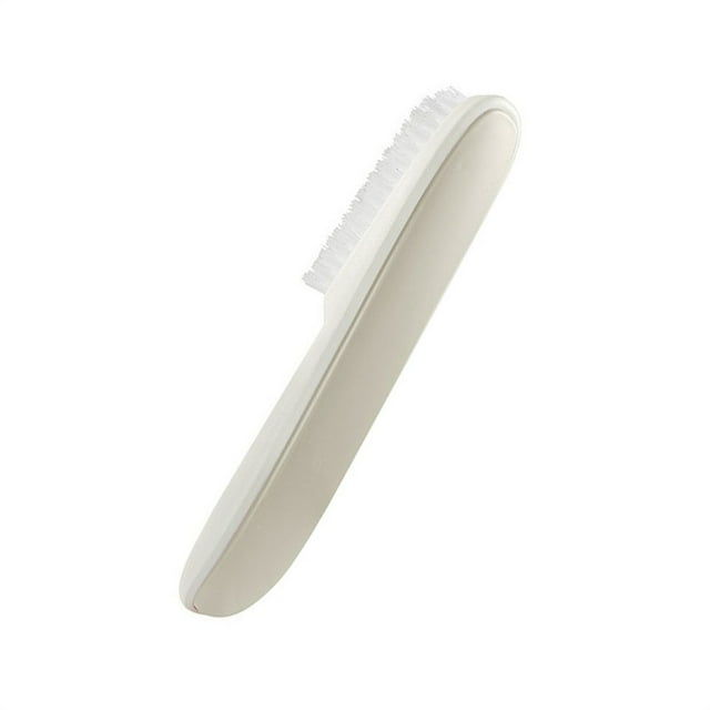 Toystoory Cepillo de limpieza de zapatos de plástico, portátil, reutilizable, ergonómico, lavable, Mini cepillo de mano para el hogar, Suministros de limpieza para el hogar Blanco