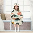 thumbnail image 7 of FORMRS Wearable Blanket Hoodie with Sleeves for Kids Cozy Flannel Sweatshirt, Simple Clouds, 7 of 7