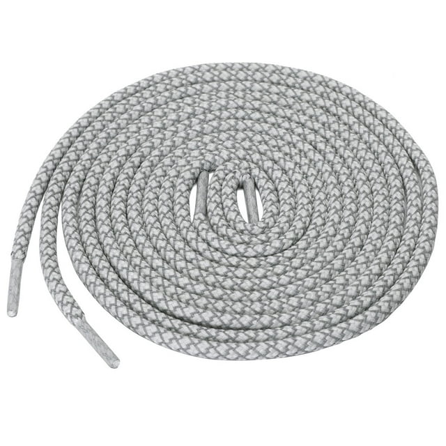 INSPIRE CHIC 2 Paires Lacets Ronds Élastiques Réfléchissants Unisexes pour Espadrilles Gris Pâle 100 cm/39.5 Pouces